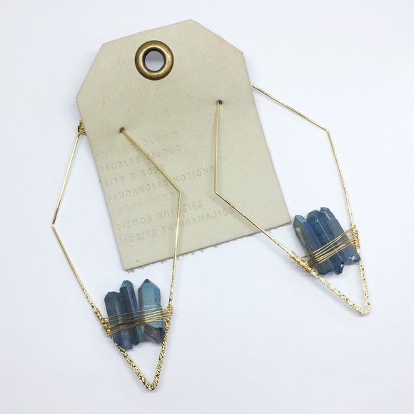 Anthropologie Jewelry - NWT Anthropologie stone hoop earrings